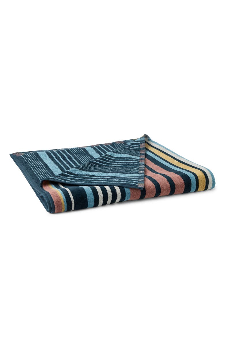 Coyuchi Dawn Stripe Organic Cotton Beach Towel, Main, color,