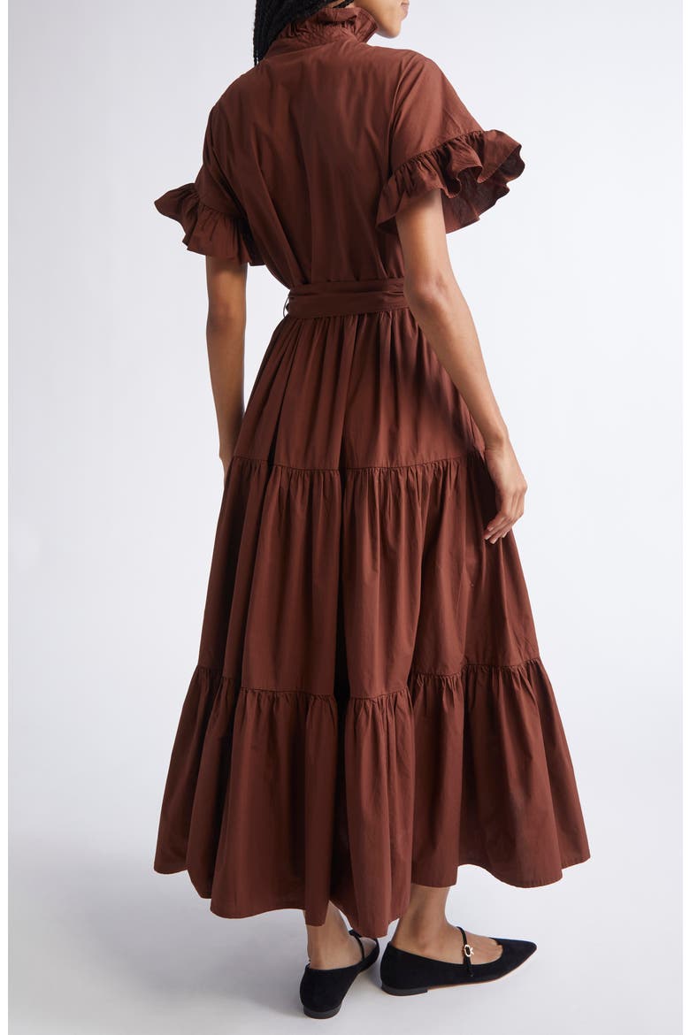 Victoria Ruffle Front Dress, Alternate, color, CHOCOLATE