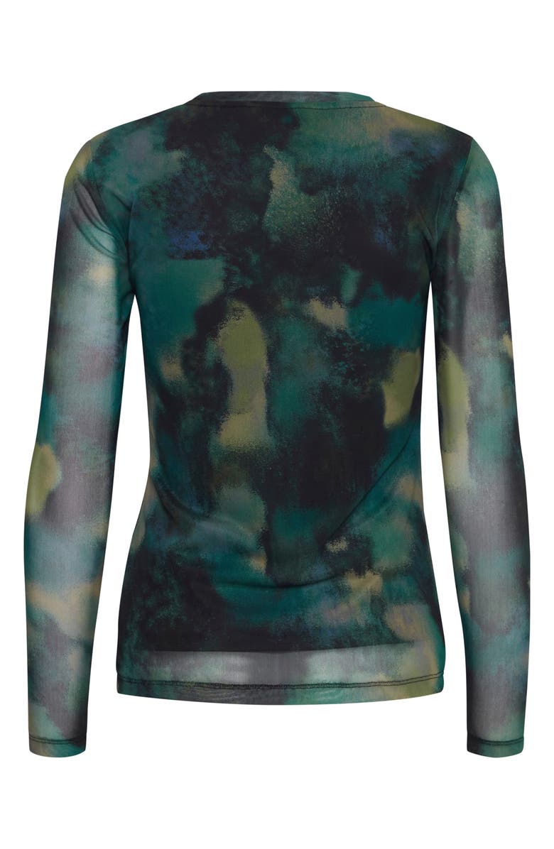 B.YOUNG Paloma Mesh Long Sleeve Top, Alternate, color, Birch Blur Mix