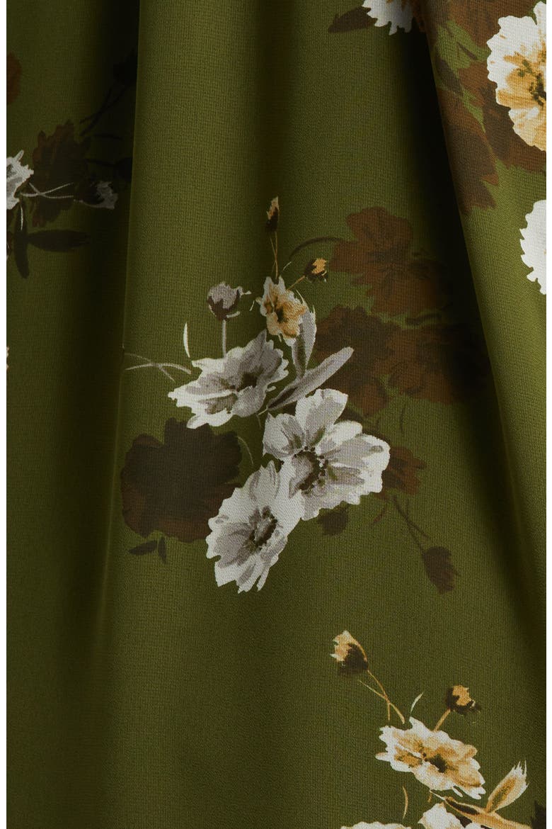 Floral Chiffon Blouse, Alternate, color, LT OLIVE