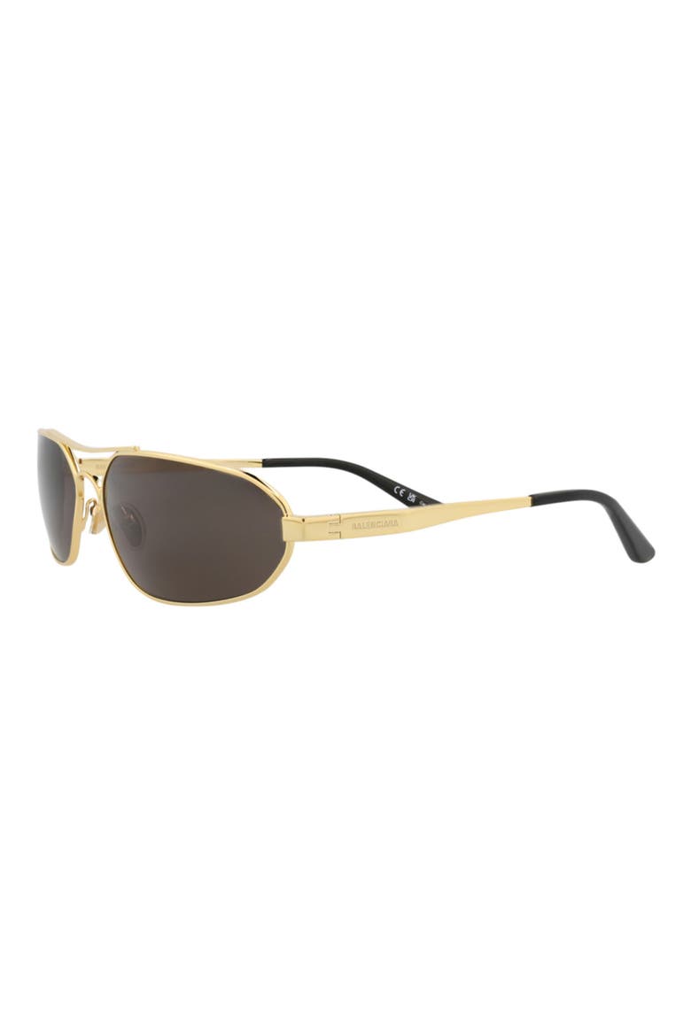 71mm Slim Aviator Sunglasses, Alternate, color, GOLD GOLD GREY