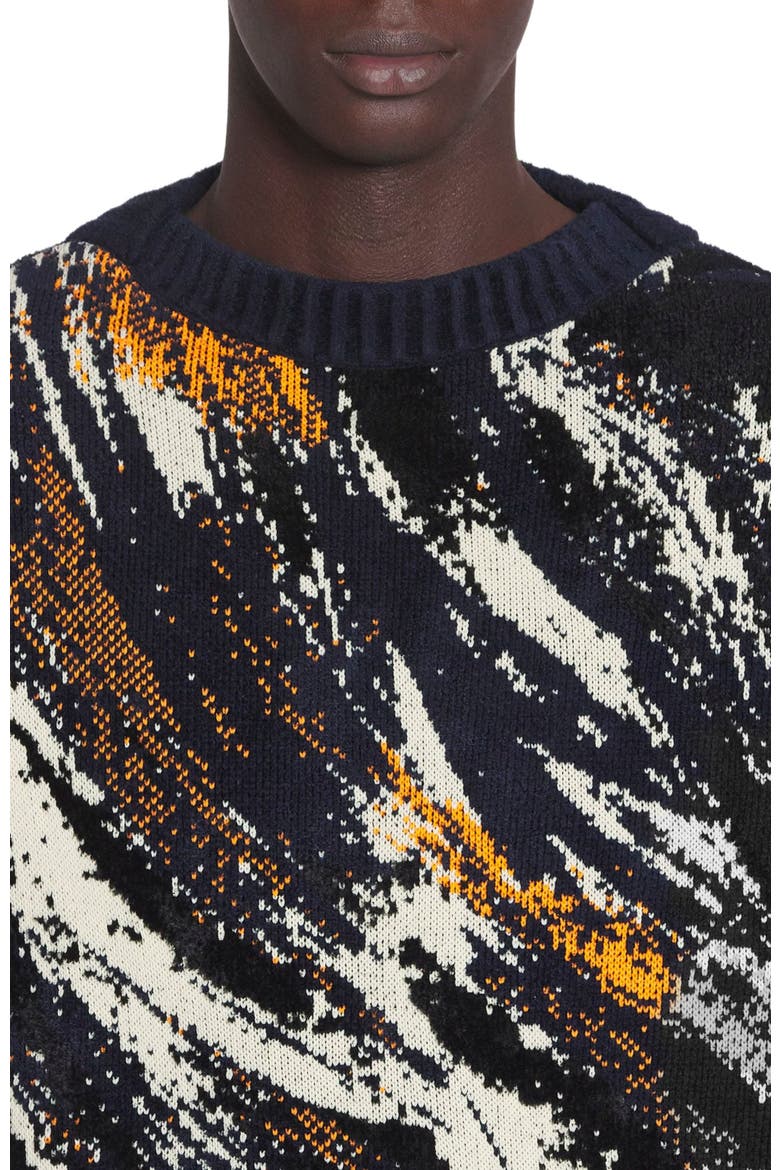 ABSTRACT JACQUARD SWEATER, Alternate, color, NAVY BLUE/MULTICOLOUR