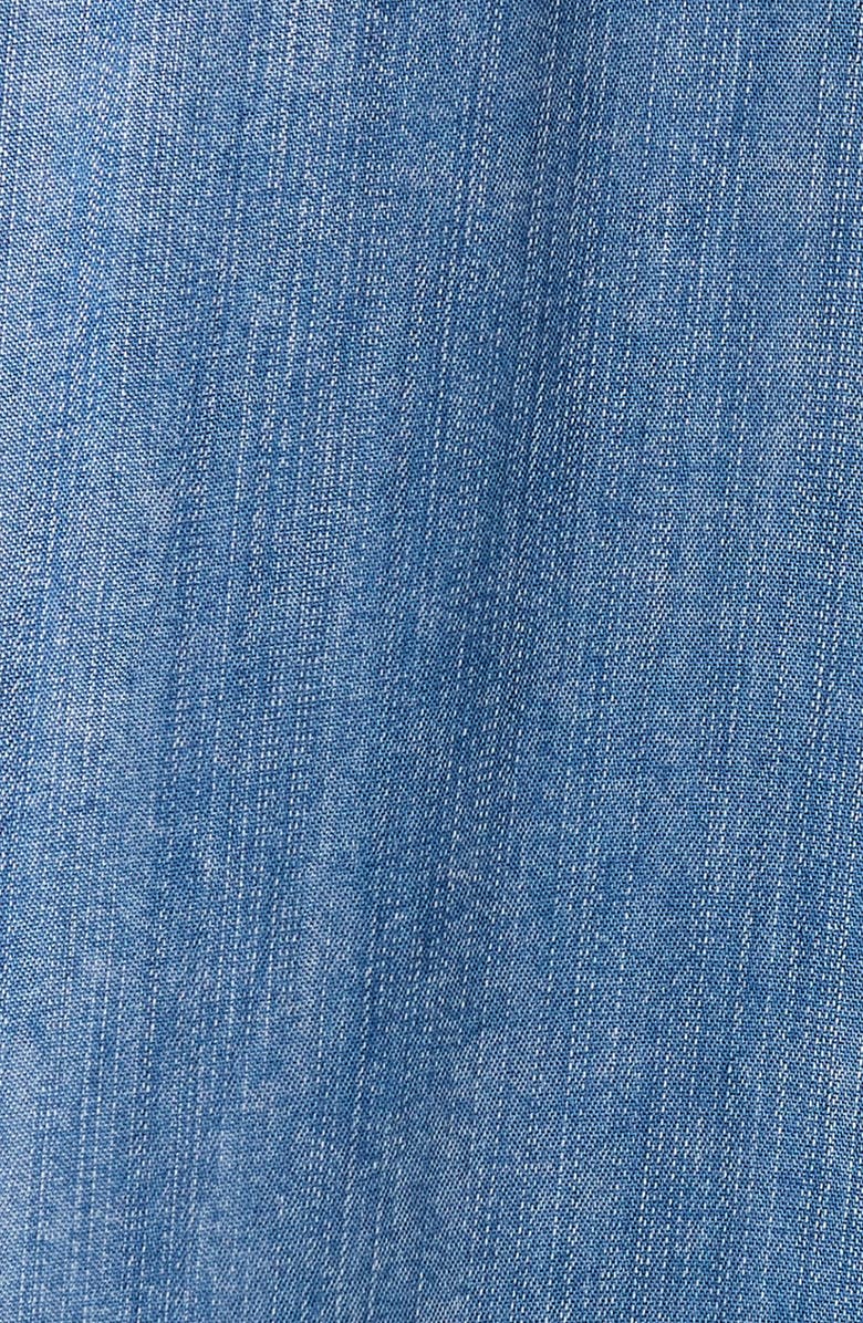 beachlunchlounge Inara Denim Top, Alternate, color, Medium Wash