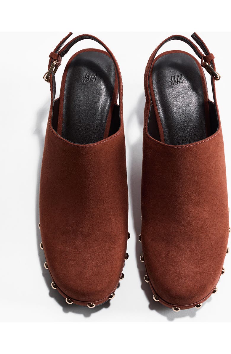 H&M Heeled Clogs, Alternate, color, Brown