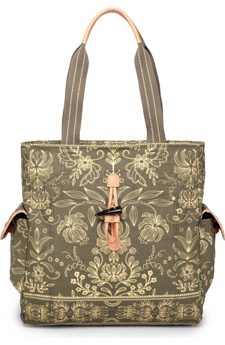 TSD Brand Valley and Sky Spacious Adventure Tote, Main, color, Olive Cream