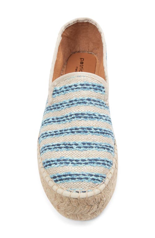 Patricia Green Avery Platform Epsadrille Flat In Navy Striped Canvas