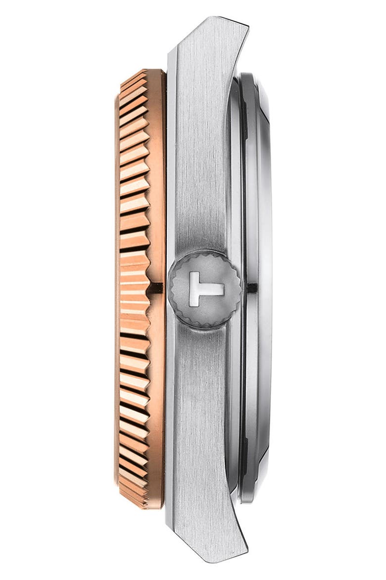 PRX Powermatic 80 Two-Tone Bracelet Watch, 35mm, Alternate, color, LIGHT BLUE