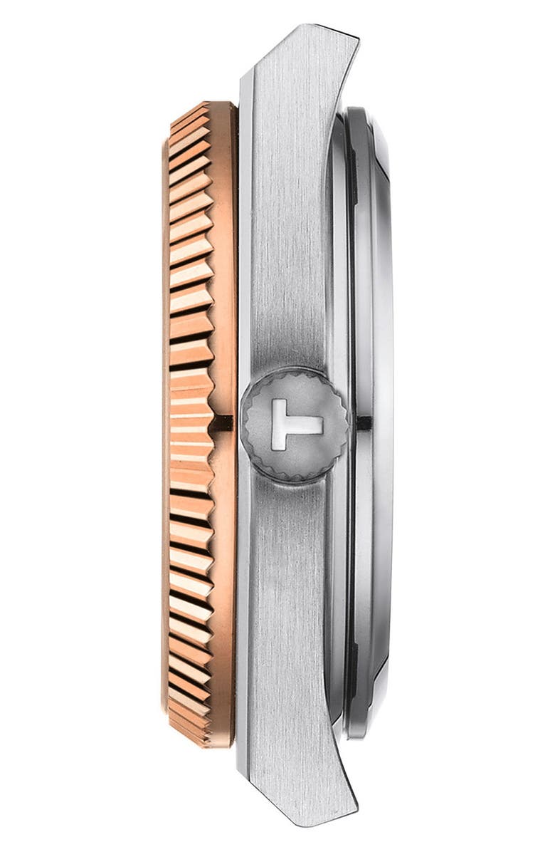 Tissot PRX Powermatic 80 Two-Tone Bracelet Watch, 35mm, Alternate, color, Light Blue