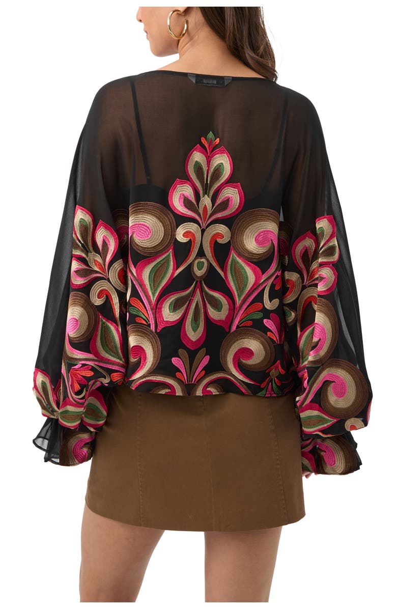 Trina Turk Soho Embroidered Boat Neck Top, Alternate, color, Multi