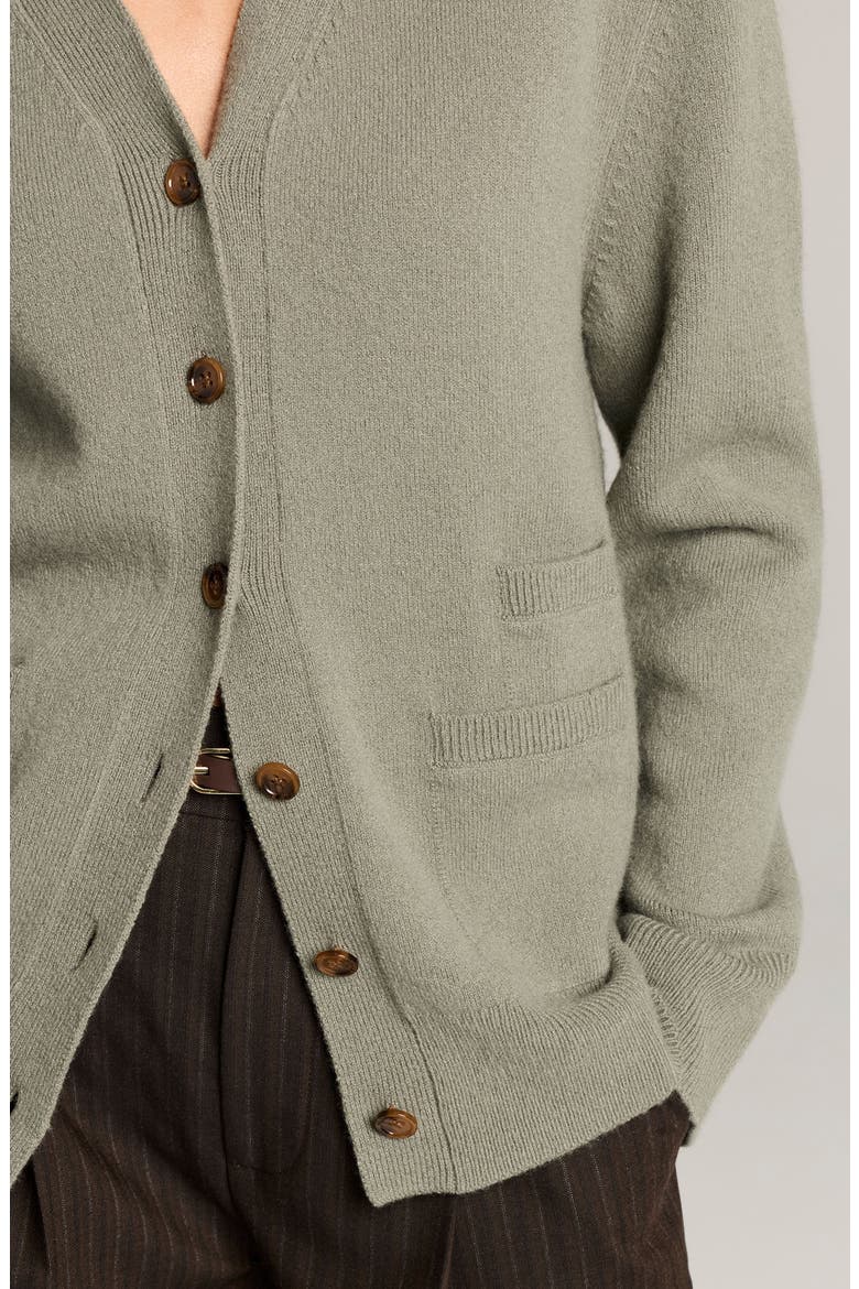 Relaxed V-Neck Cardigan, Alternate, color, SAGEWOOD
