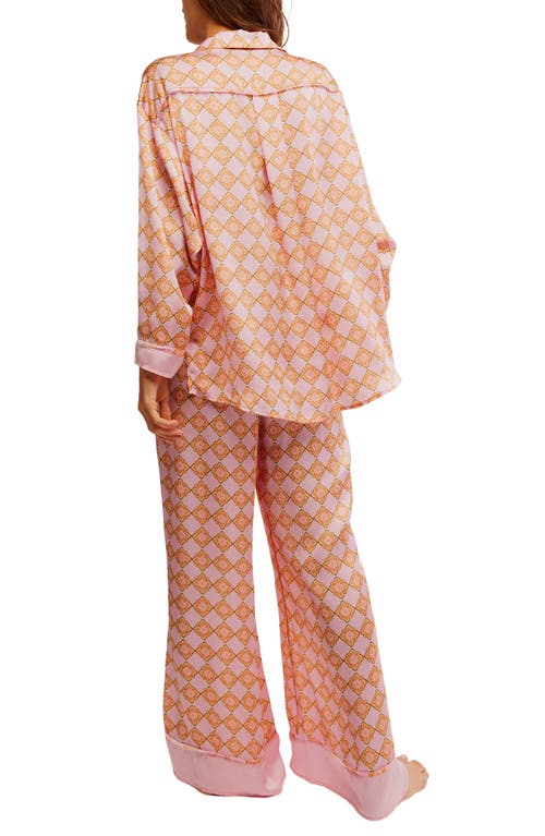 Free People Dreamy Days Print Pajamas In Sweet Lilac Combo