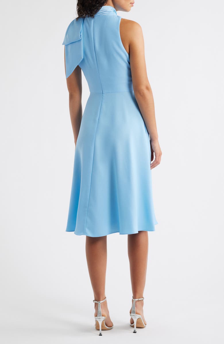 Eliza J Bow Mock Neck Fit & Flare Midi Dress, Alternate, color,