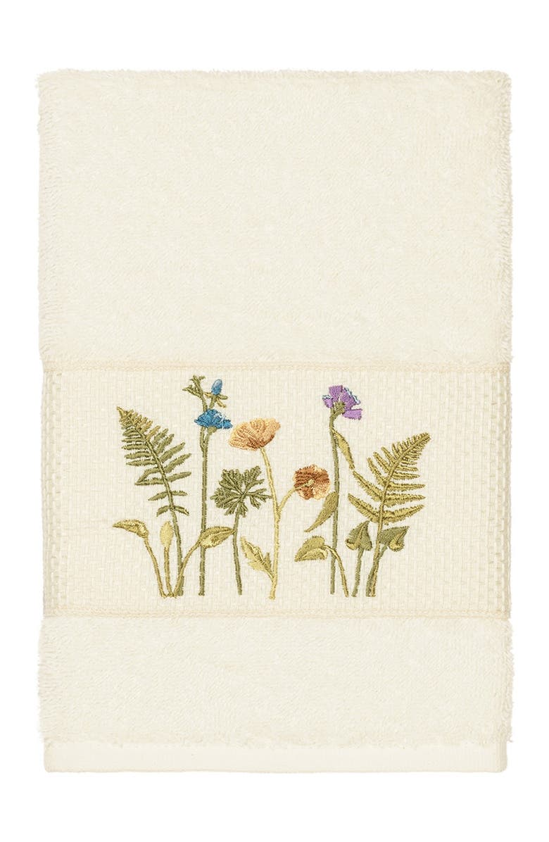 Linum Home Textiles Serenity Embellished Hand Towel - Cream, Main, color, Cream
