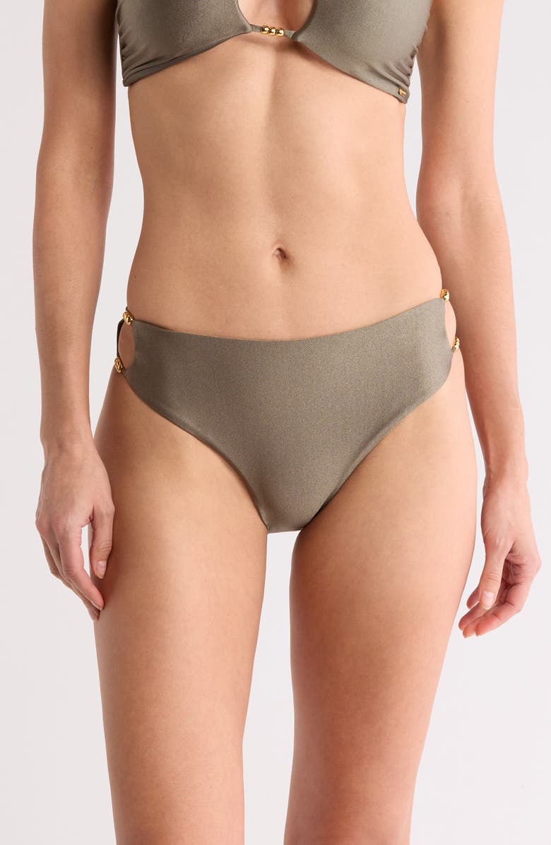BOAMAR Antik High Cut Bikini Bottoms, Main, color, Garden Green