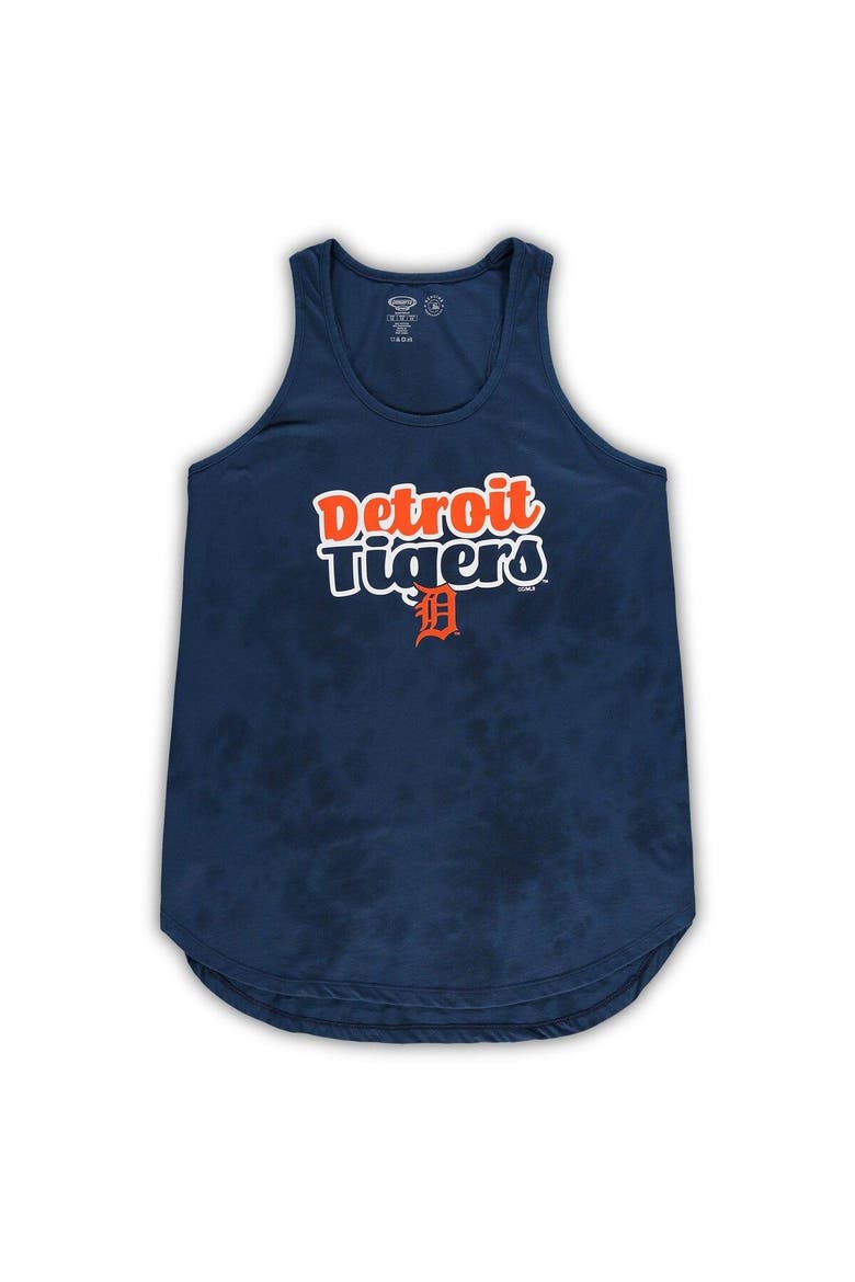 Women's Concepts Sport Navy Detroit Tigers Plus Size Cloud Tank Top & Shorts Sleep Set, Alternate, color, Navy