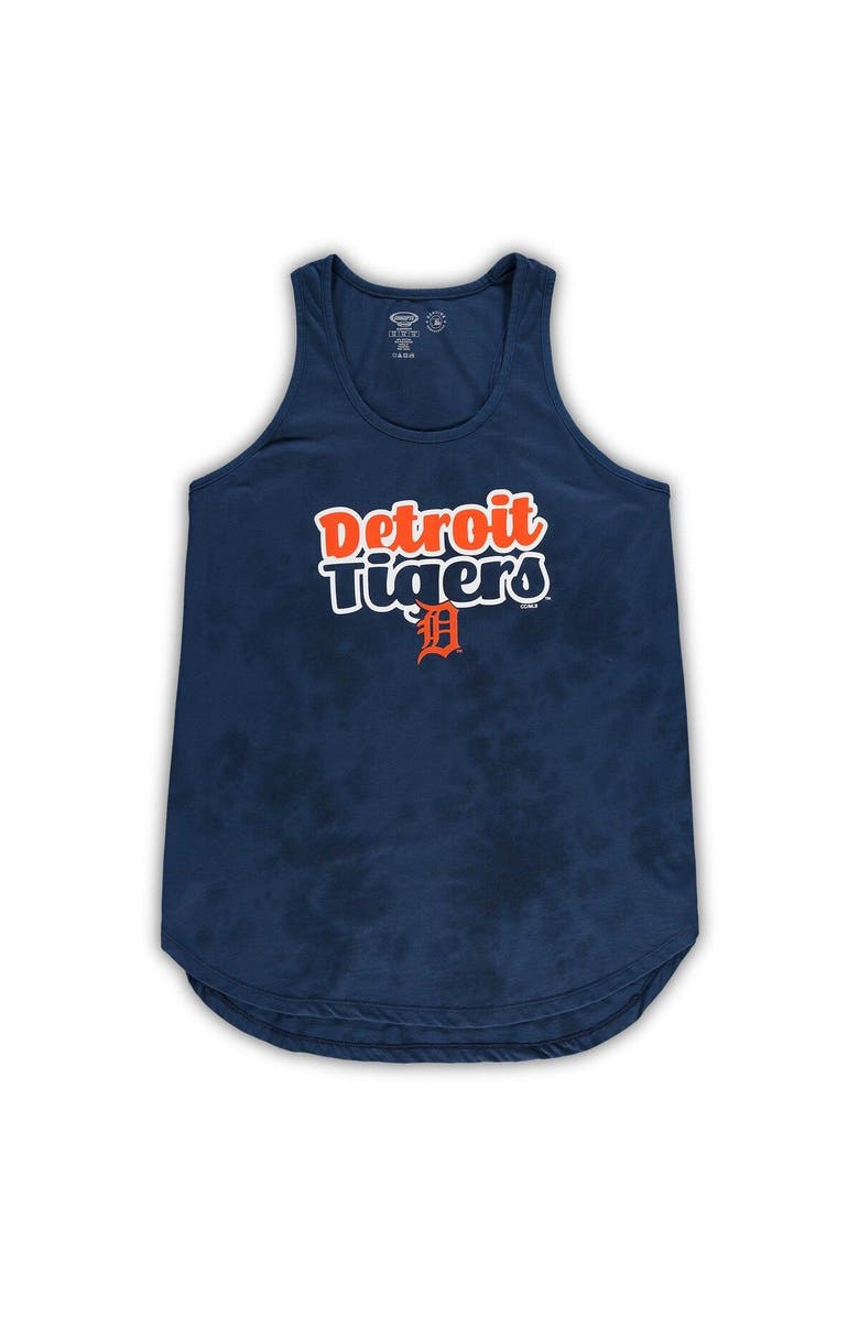 CONCEPTS SPORT Women's Concepts Sport Navy Detroit Tigers Plus Size Cloud Tank Top & Shorts Sleep Set, Alternate, color, 