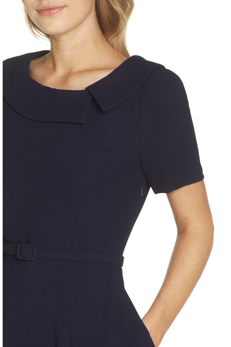 Thea Fit & Flare Dress (Nordstrom Exclusive), Alternate, color, NAVY