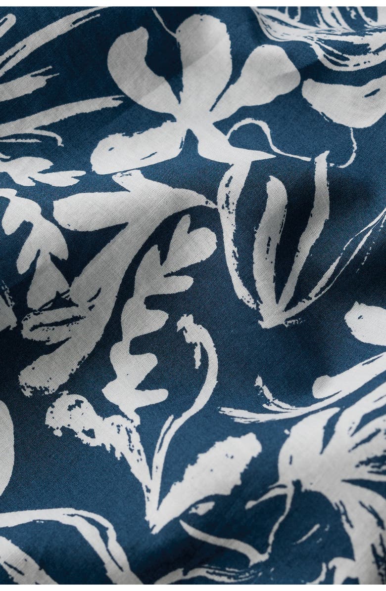 Seasalt Cornwall Charlotte Floral Organic Cotton Voile Shirtdress, Alternate, color, Inky Fronds Storm