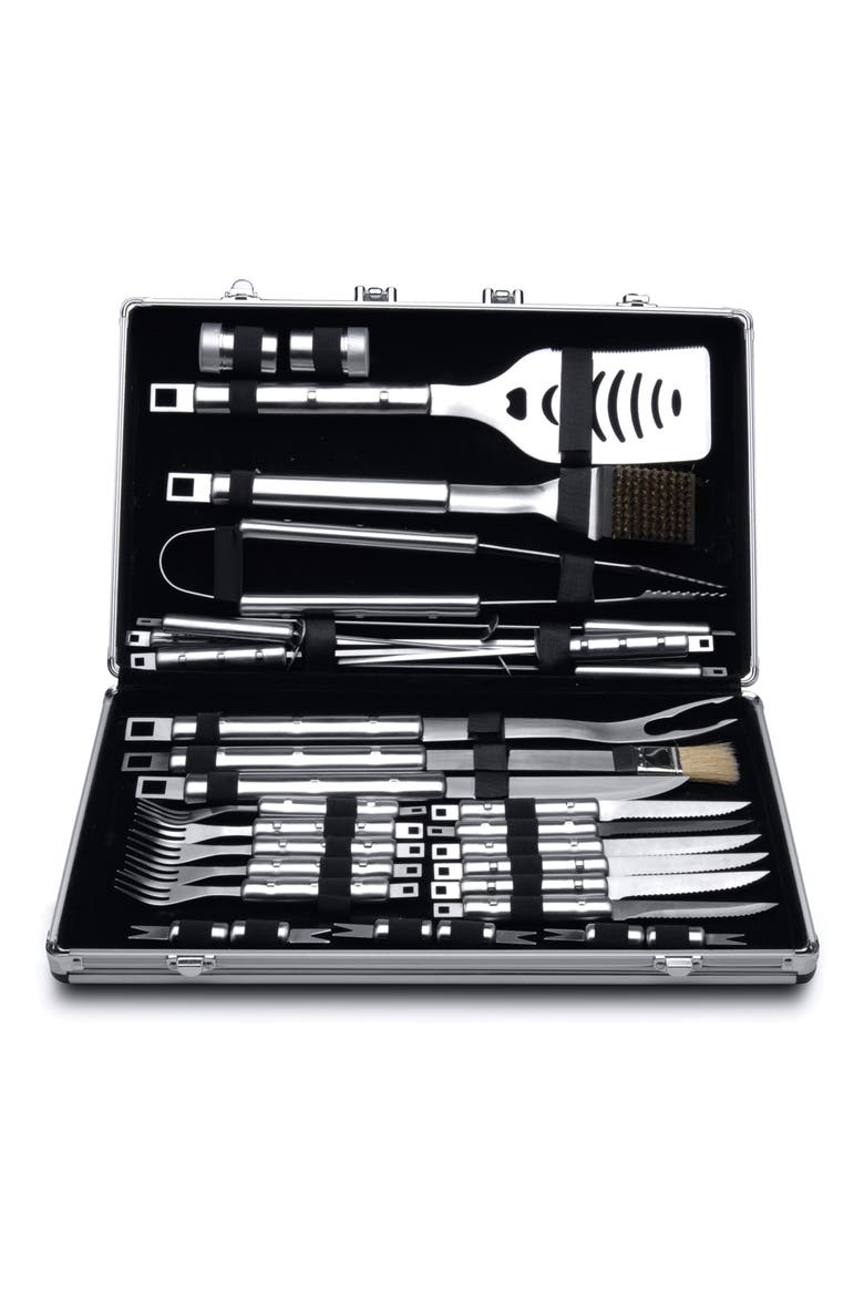 Cubo 33-Piece Stainless Steel BBQ Set, Main, color, SILVER