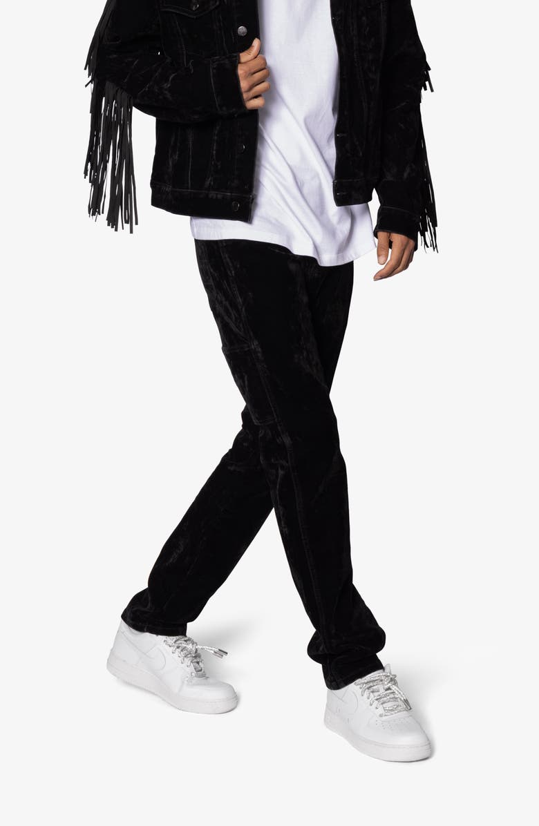 mnml D700 Flocked Railroad Straight Leg Jeans, Alternate, color, 