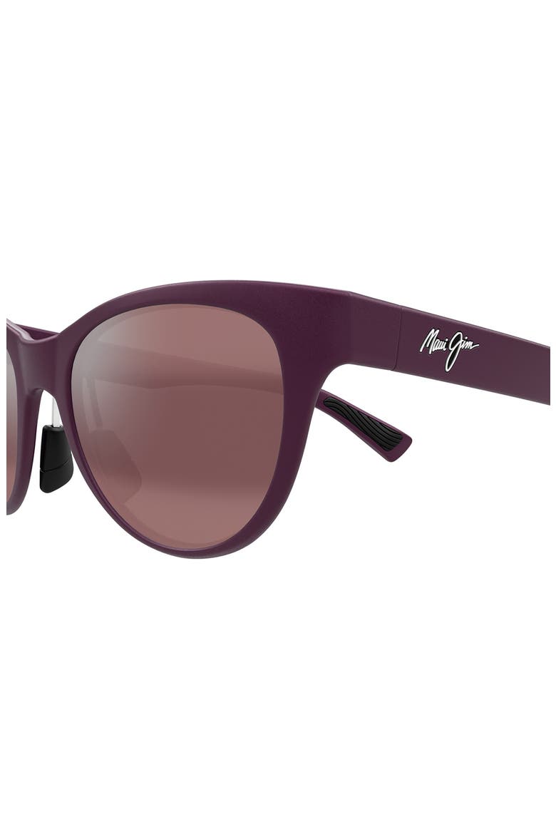 Hulahe 52mm PolarizedPlus2® Rectangular Sunglasses, Alternate, color, METAL MATTE VIOLET/ MAUI ROSE