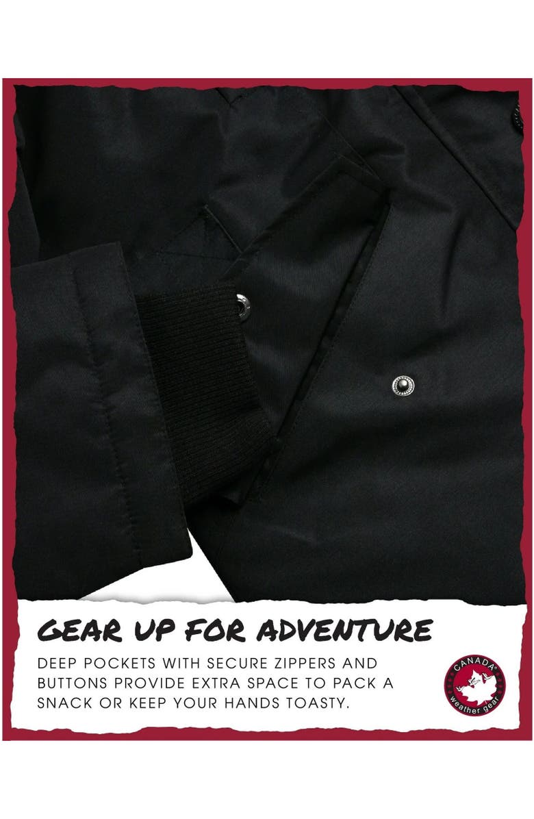 CANADA WEATHER GEAR Girls' Winter Faux Fur Lining Ski Jacket, Alternate, color, 