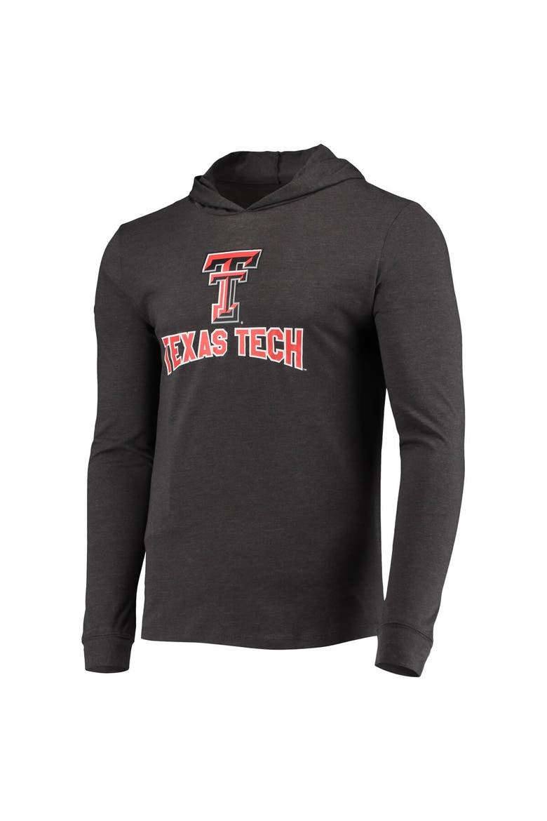 Men's Concepts Sport Red/Heather Charcoal Texas Tech Red Raiders Meter Long Sleeve Hoodie T-Shirt & Jogger Pajama Set, Alternate, color, Red
