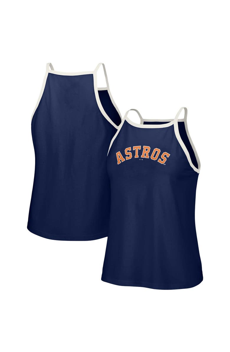 LUSSO Women's Lusso  Navy Houston Astros Nadine Halter Tank Top, Main, color, Navy
