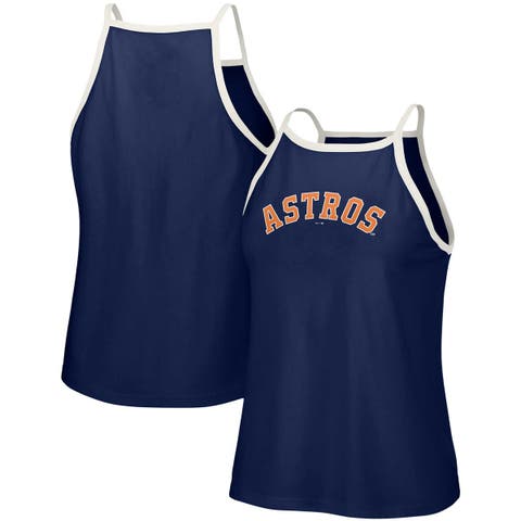 Women's Lusso  Navy Houston Astros Nadine Halter Tank Top