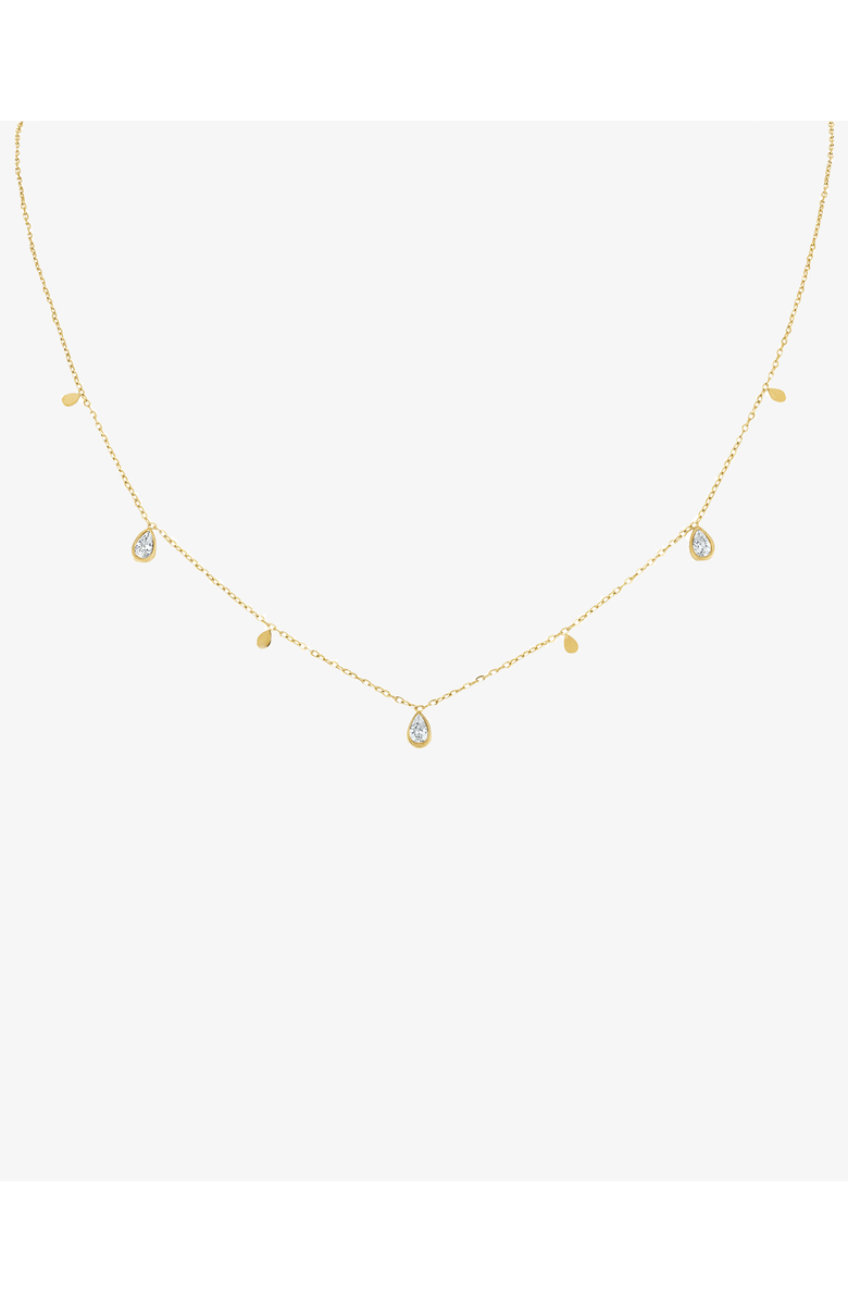 BEN ONI Pear Cubic Zirconia Charm Necklace, Main, color, Gold