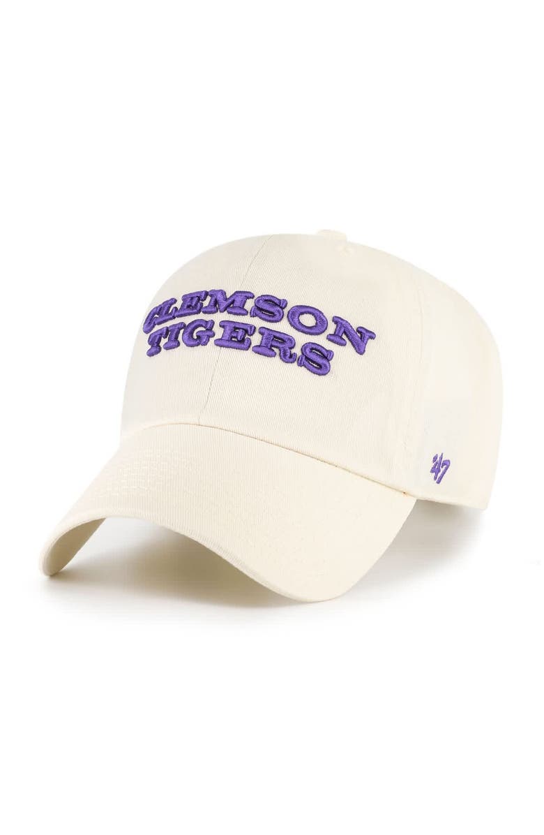 '47 Men's '47 Sand Clemson Tigers Vault Clean Up Adjustable Hat, Main, color, Sand