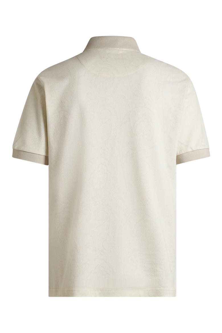 Roma Cotton Piqué Polo, Alternate, color, PRINT ON WHITE BASE