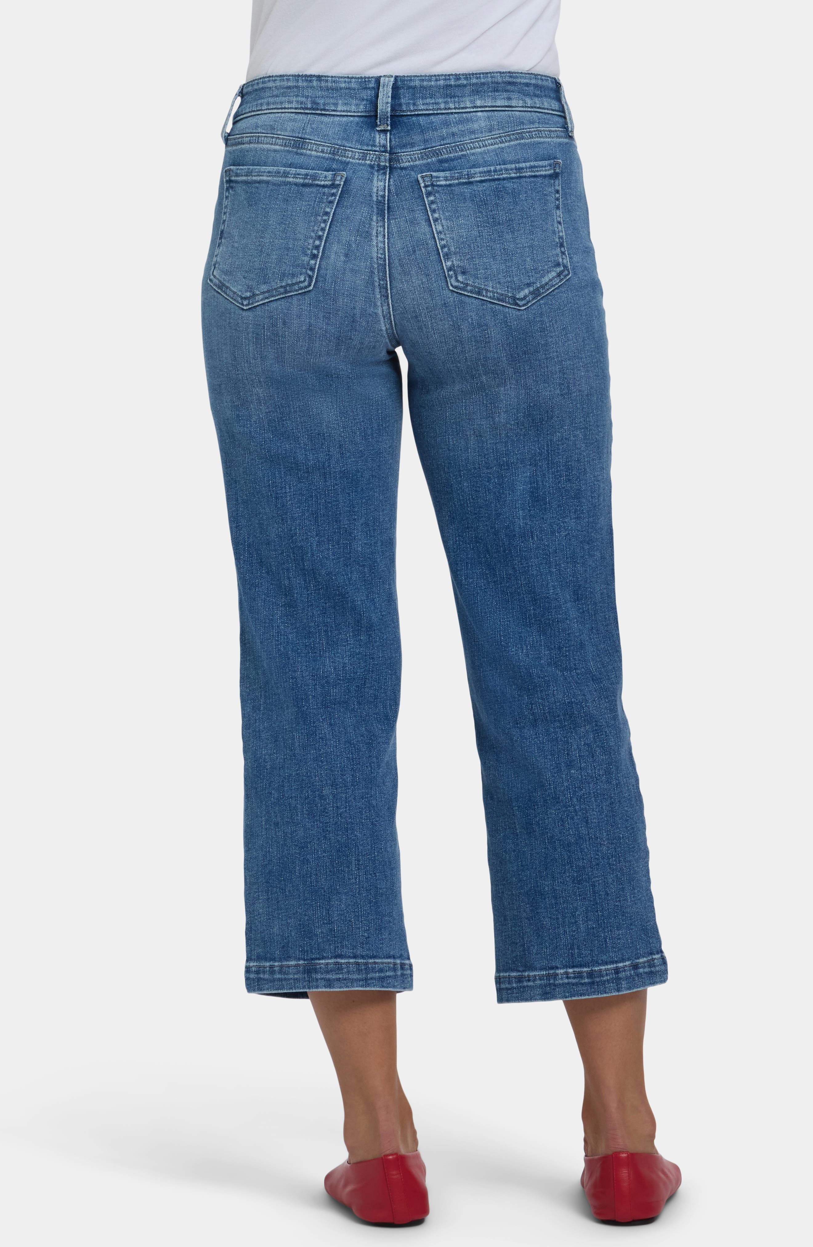 Piper Button Fly Crop Straight Leg Jeans - image 2