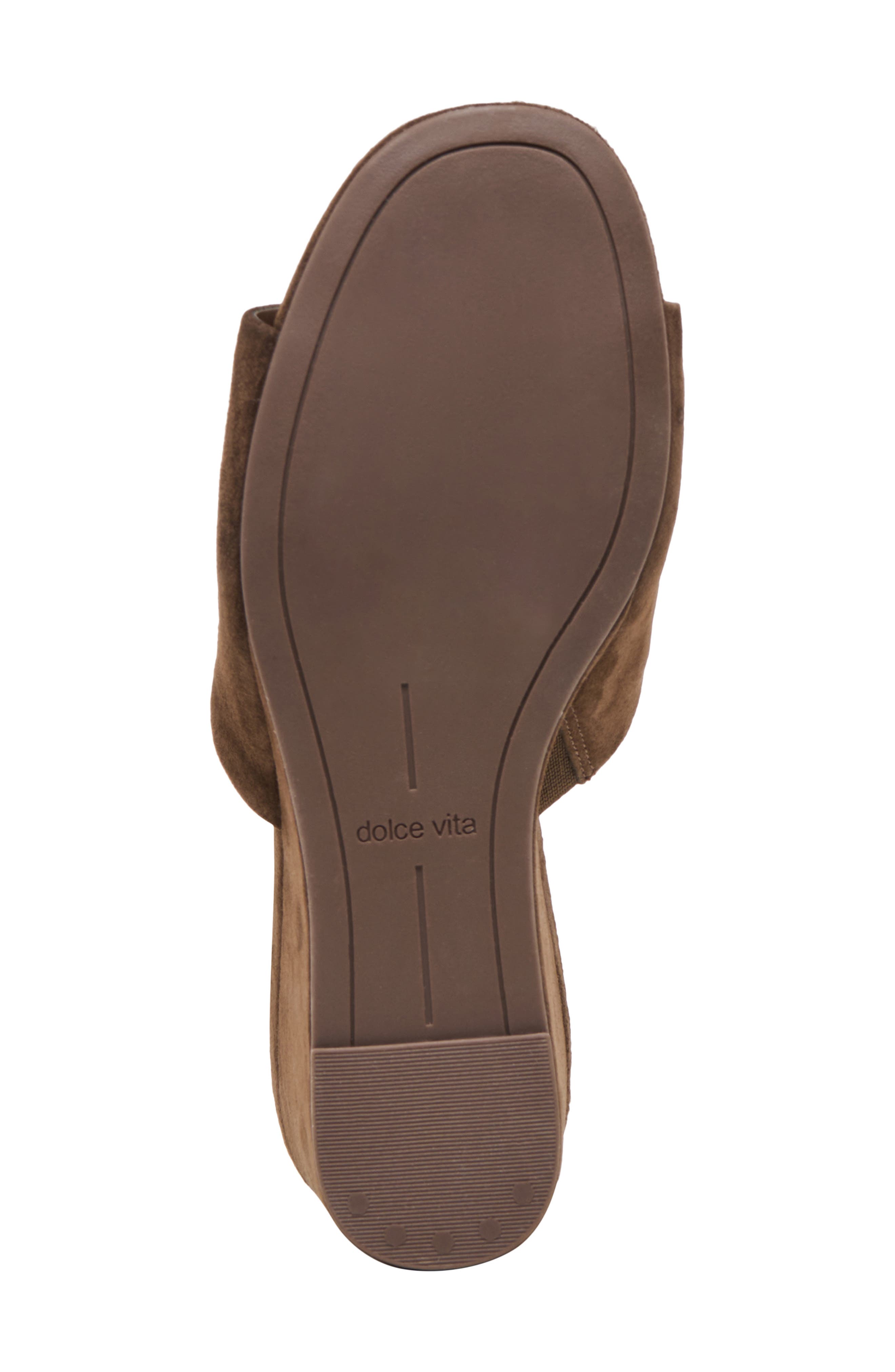 Dolce Vita Holta Wedge Sandal, Alternate, color, Dark Brown Suede