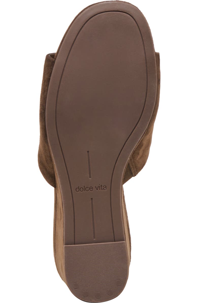 Dolce Vita Holta Wedge Sandal, Alternate, color, Dark Brown Suede