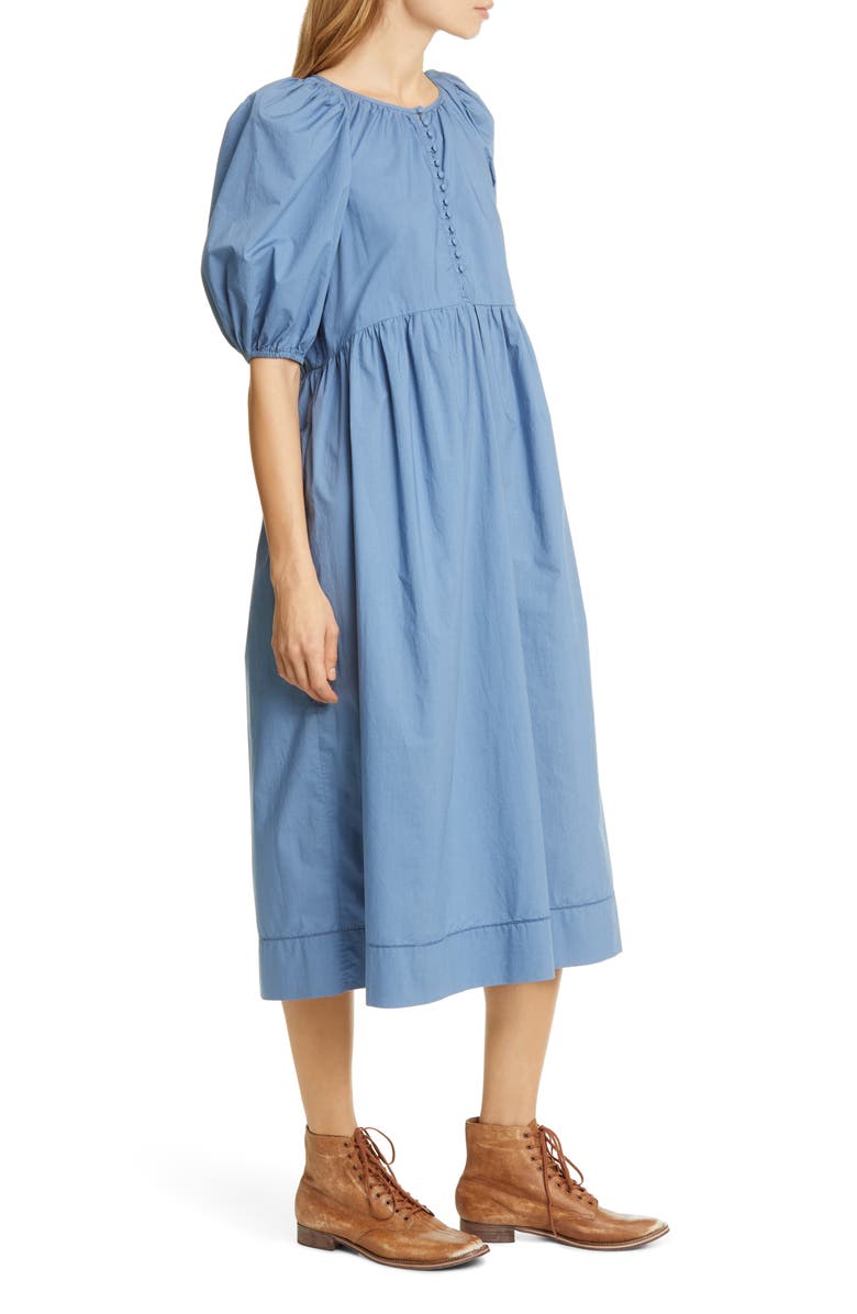 THE GREAT. The Ravine Cotton Midi Dress, Alternate, color,