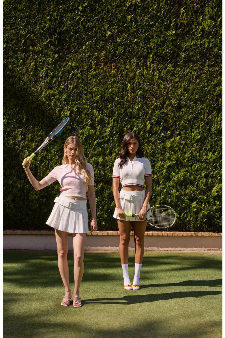 Knit Polo, Alternate, color, White