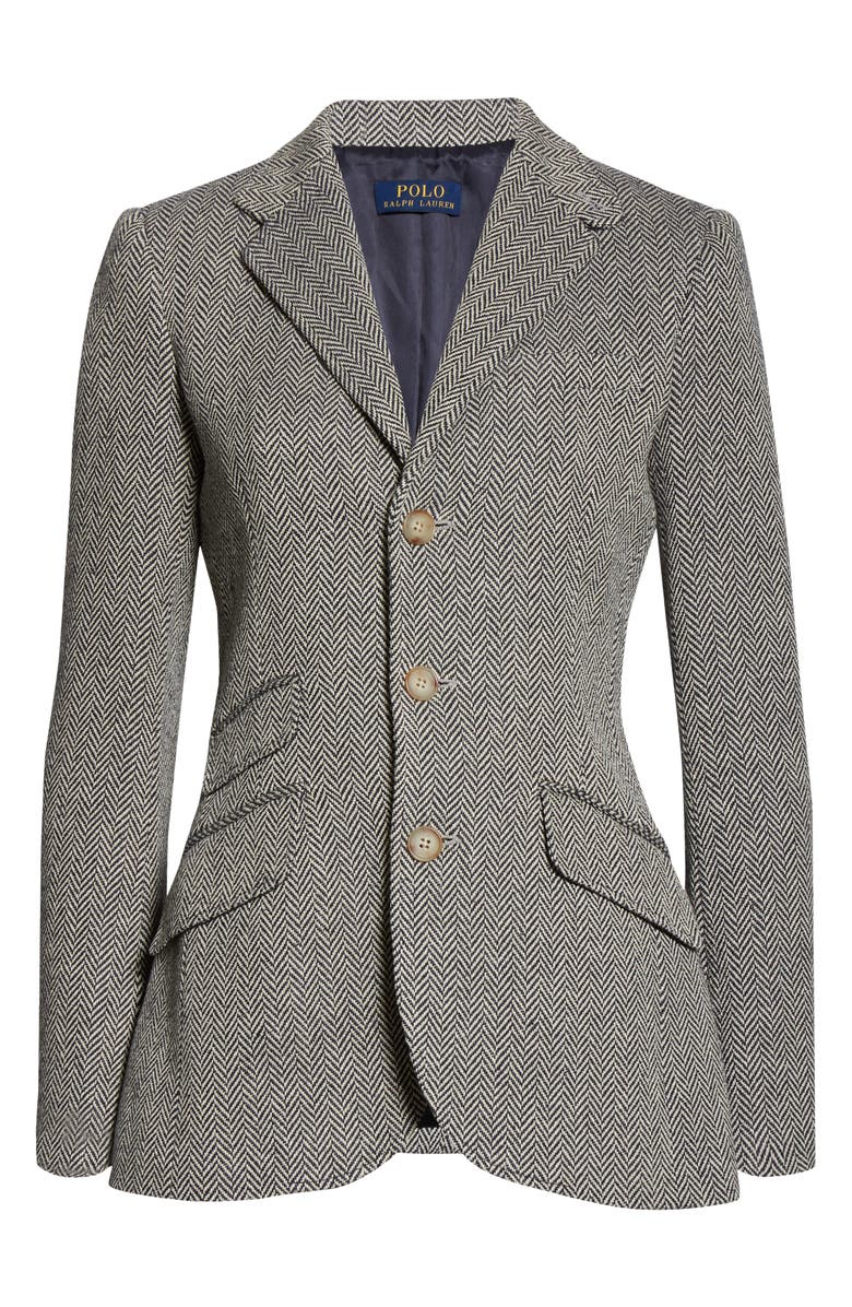 Polo Ralph Lauren Silk & Linen Blend Herringbone Jacket, Alternate, color, 