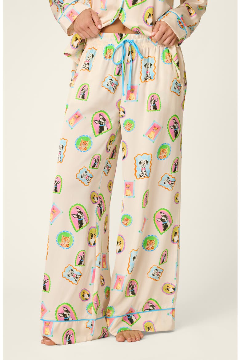 Picture Purfect Wide Leg Pajama Pants, Main, color, BEIGE MULTI