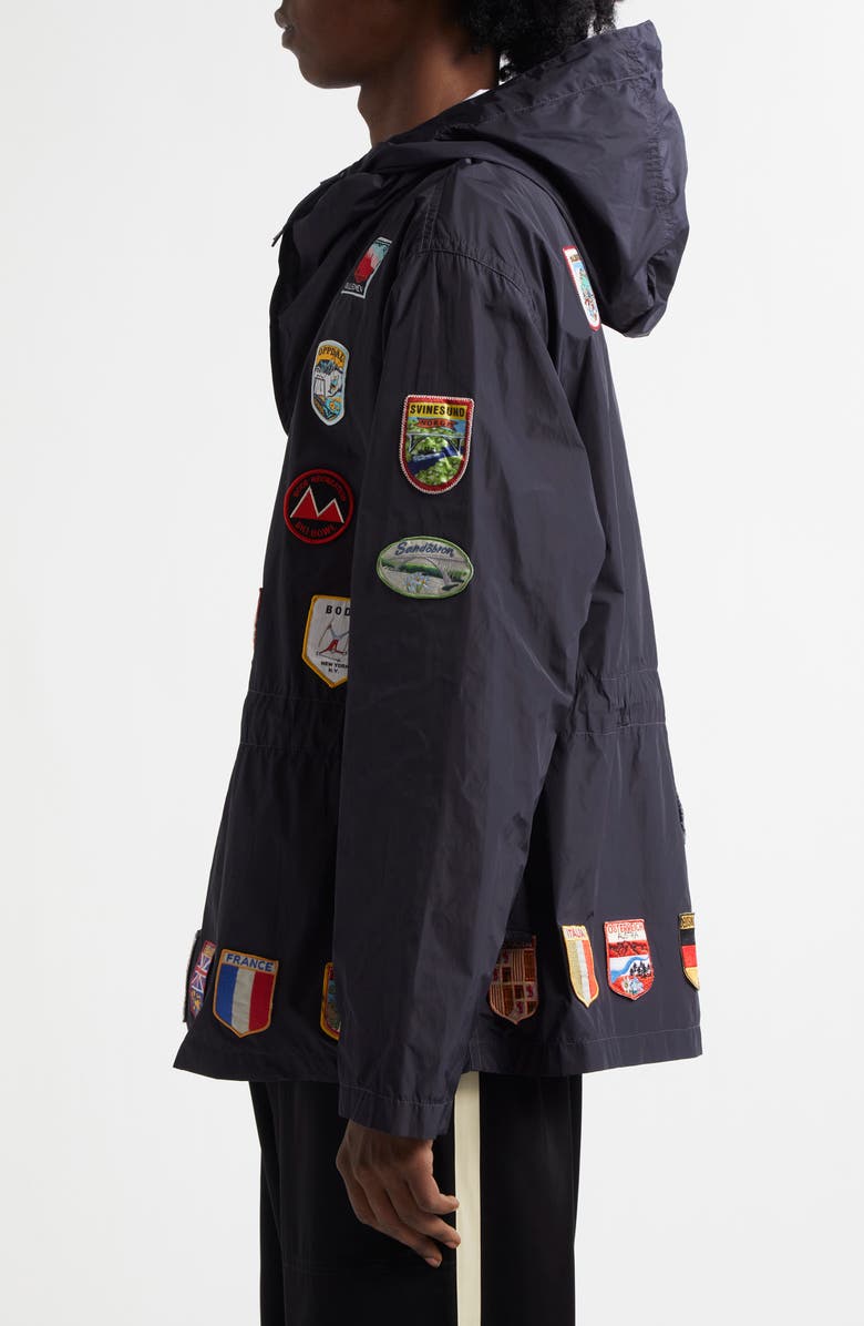 Bode Interrail Hooded Anorak, Alternate, color, Navy Multi