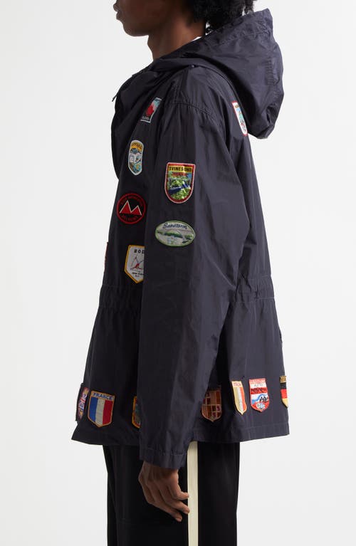 Bode Interrail Hooded Anorak In Navy Multi
