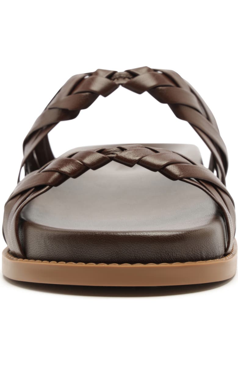 Schutz Tara Sporty Braided Sandal, Alternate, color, Chestnut Brown