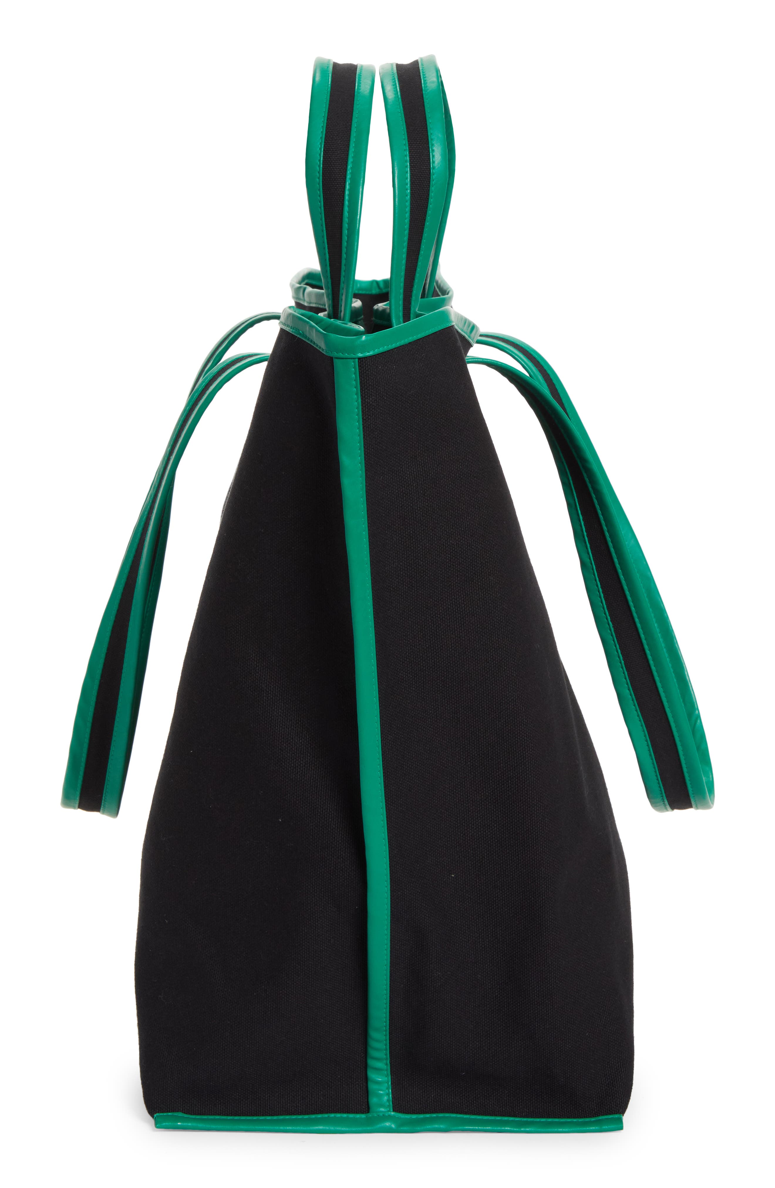 KASSL Large Contrast Trim Canvas Tote, Alternate, color, 