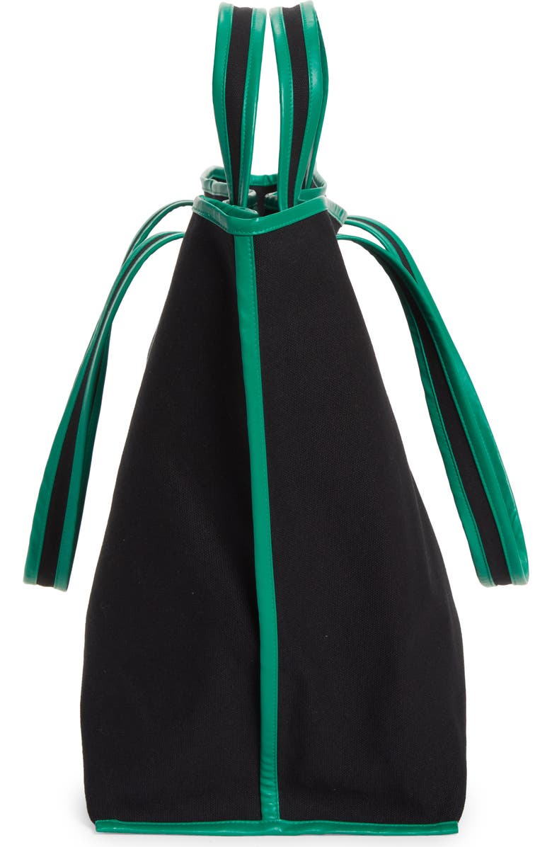 KASSL Large Contrast Trim Canvas Tote, Alternate, color,