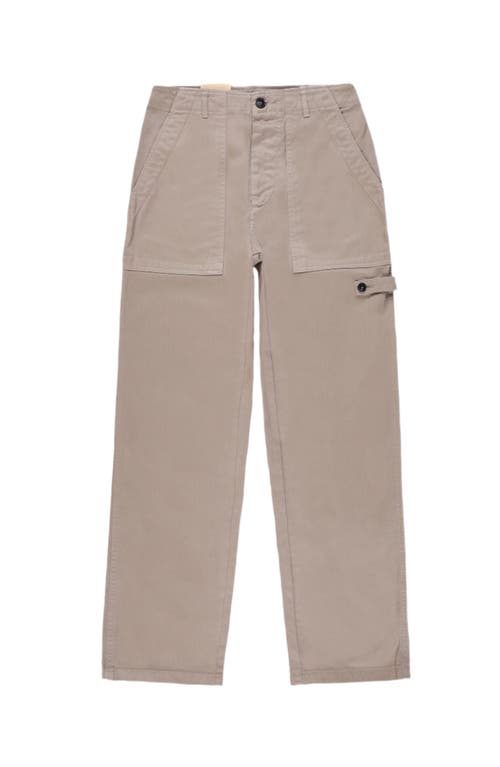 Fortela Jerryt Herringbone Cotton Fatigue Trousers In Gray