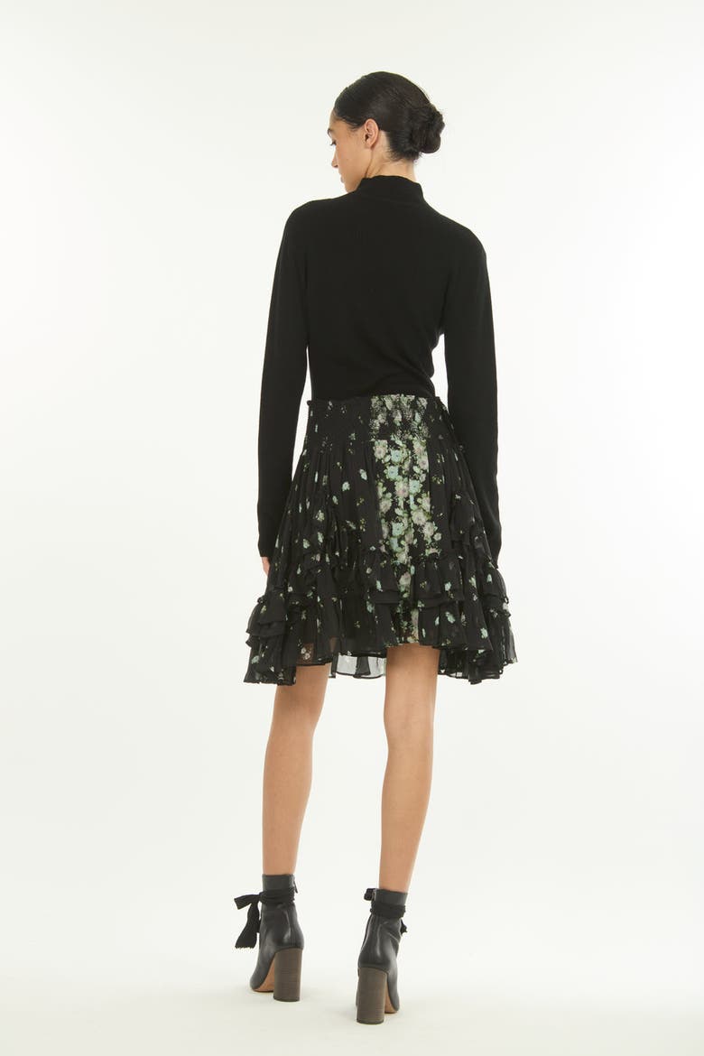 Aeria Skirt, Alternate, color, Black Floral Alley