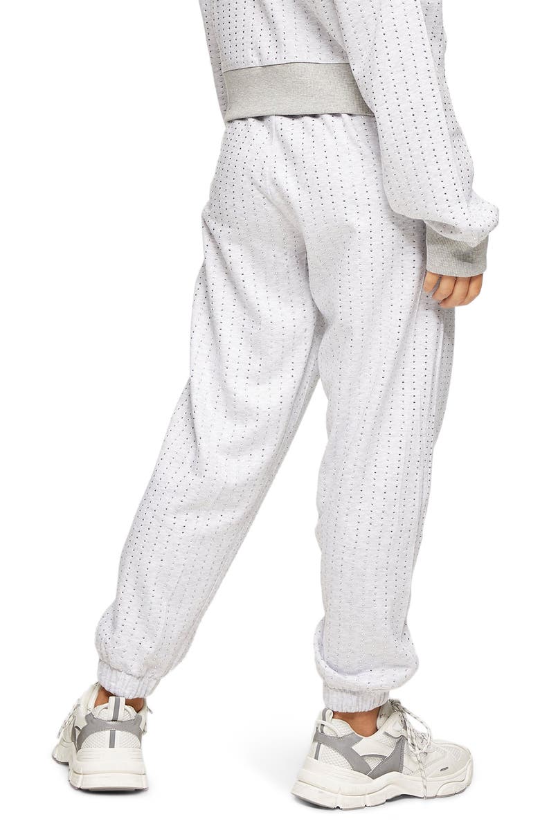 Topshop Hot Fix Studded Joggers, Alternate, color, 