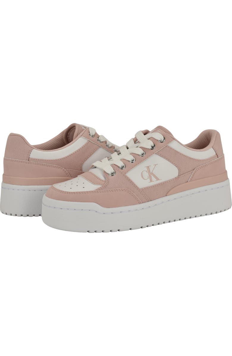 Calvin Klein Alondra Platform Sneaker, Alternate, color, Light Pink Denim/ White