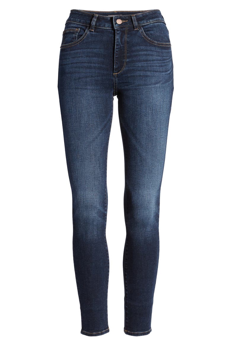 Instasculpt Florence High Waist Ankle Skinny Jeans, Alternate, color, WRITE