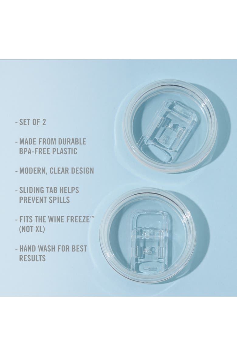 Wine FREEZE Lids Set of 2, Alternate, color, Clear